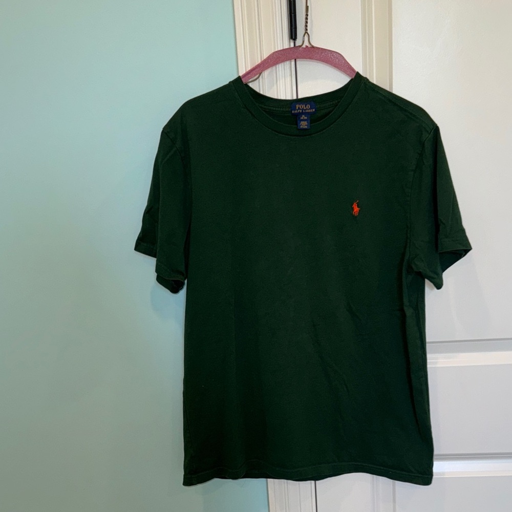 Ralph Lauren Forest Green Tee with Red Emblem